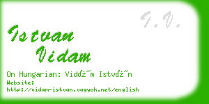 istvan vidam business card